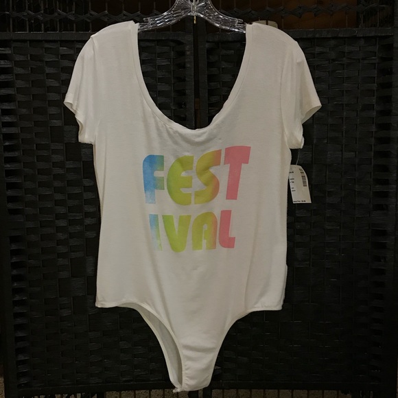 Project Social T Tops - PST* Project Social T* Festival Low Back Bodysuit